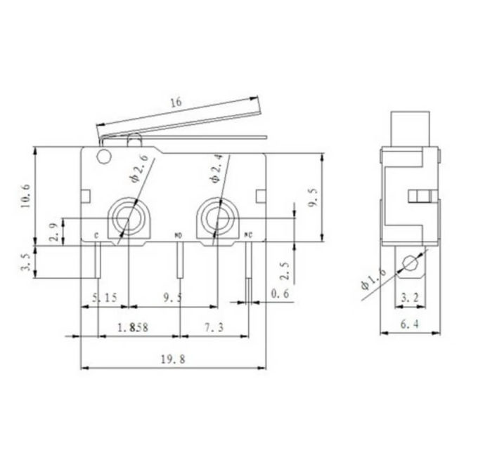 Chave Micro Kw11-3Z 5a 250v 3pin