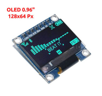 Display OLED 128x64Px - 0.96 - 7 Pin - Azul