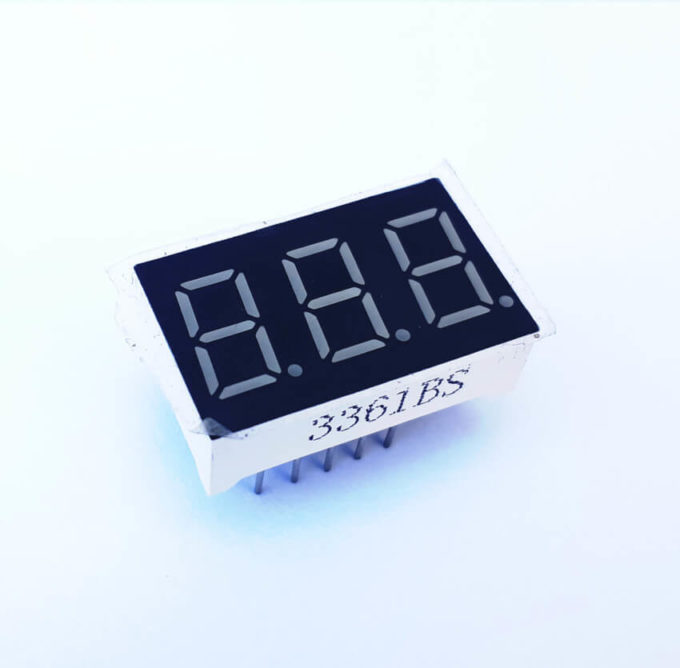 Display Led 7 segmentos 3 Dígitos 0.36 - Anodo Comum