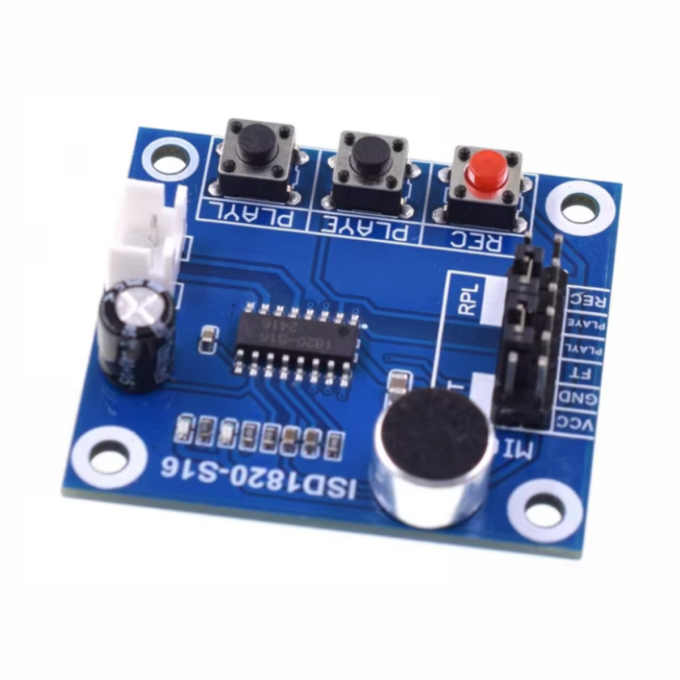 Módulo Gravador de Voz e Player ISD1820 + Falante - Image 3