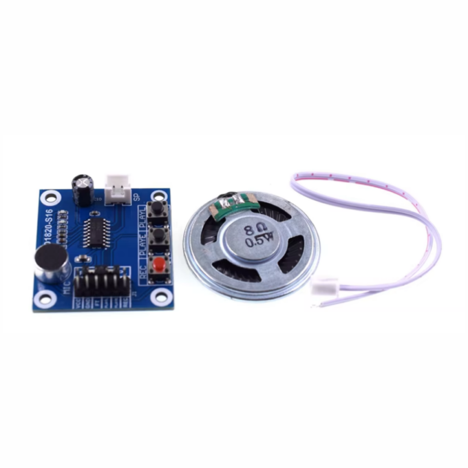 Módulo Gravador de Voz e Player ISD1820 + Falante