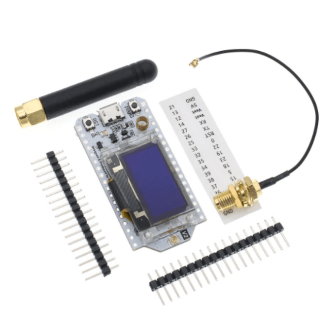 Placa LoRa Wifi ESP32 - 868/915Mhz com OLED 0,96"