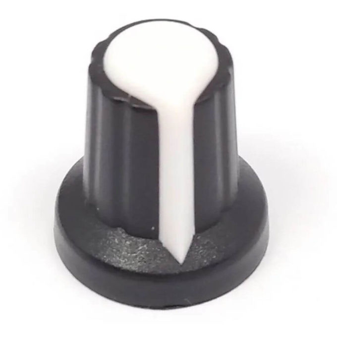 Knob Branco para Potenciômetro de Eixo Estriado