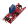 O Sensor KY-038 de Som com Microfone é capaz de medir a intensidade sonora do ambiente ao seu redor.
