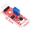 O Sensor KY-038 de Som com Microfone é capaz de medir a intensidade sonora do ambiente ao seu redor.