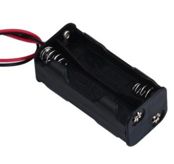 O Suporte Compacto para 4 Pilhas AA - Sem Plug é ideal para projetos que necessitam 6VDC de alimentação. Possui terminais vermelho e preto para conexão.