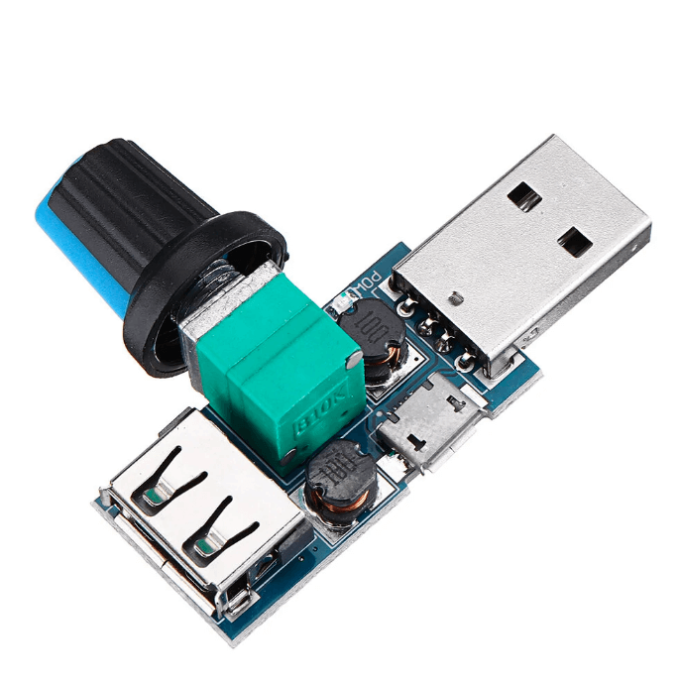 O Módulo Controlador de Velocidade PWM com USB é ideal para utilizar em ventiladores 5.0V, para controle de velocidade.