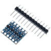 O Conversor de Nível Lógico Bidirecional I2C - 4 Canais é um conversor bidirecional de nível lógico capaz de fazer um step-down de 3.3V para 5V ou um step-up convertendo 5V para 3.3V.