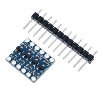 O Conversor de Nível Lógico Bidirecional I2C - 4 Canais é um conversor bidirecional de nível lógico capaz de fazer um step-down de 3.3V para 5V ou um step-up convertendo 5V para 3.3V.