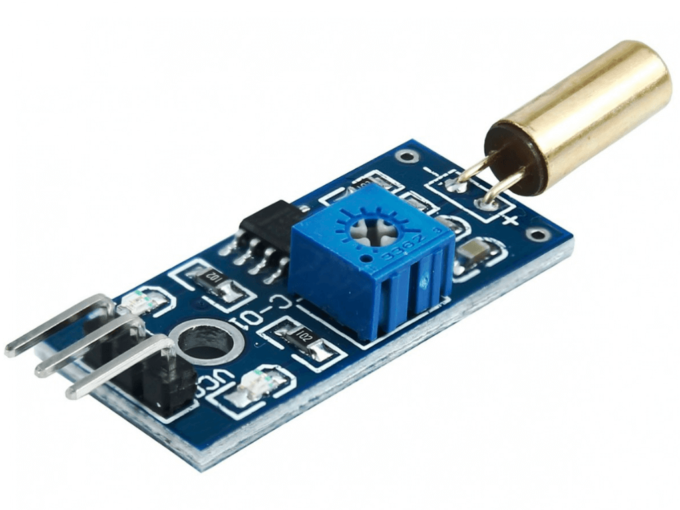 O Módulo Sensor SW-520D de Inclinação tem como objetivo identificar a inclinação de projetos, como por exemplo, carros robôs, para identificar uma queda.