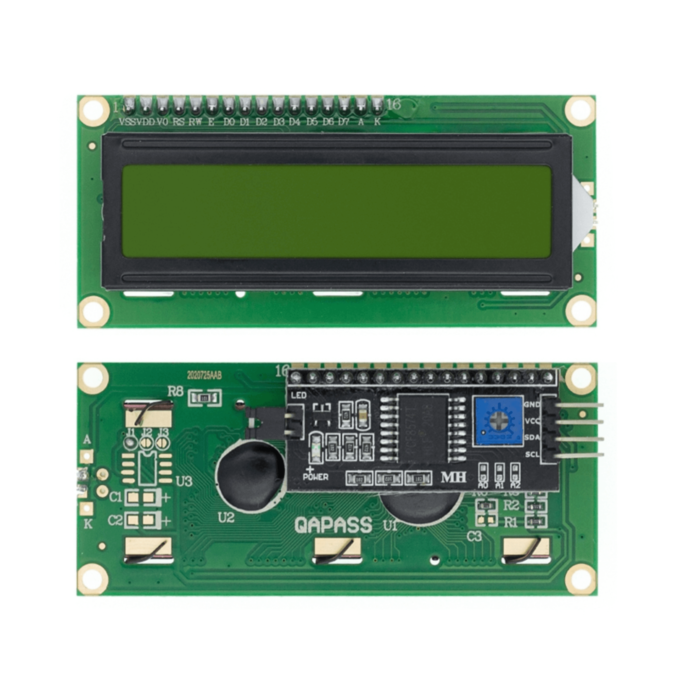 Display LCD 16X2 - BackLight Amarelo + I2C