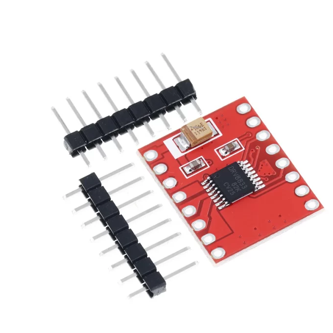 O Módulo Ponte H Dupla - DRV8833 2A Vermelho é um componente eletrônico versátil e essencial para o controle de motores em projetos diversos.