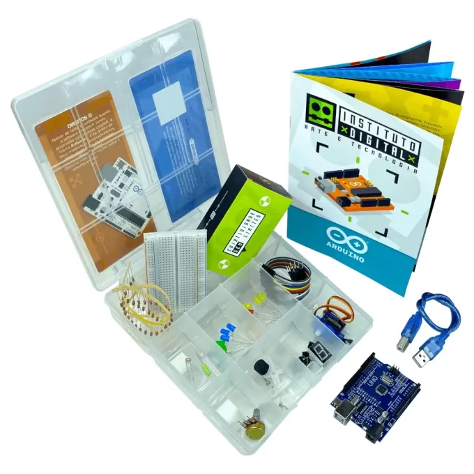 Kit Arduino UNO R3 Componentes Eletrônicos para Projetos DIY