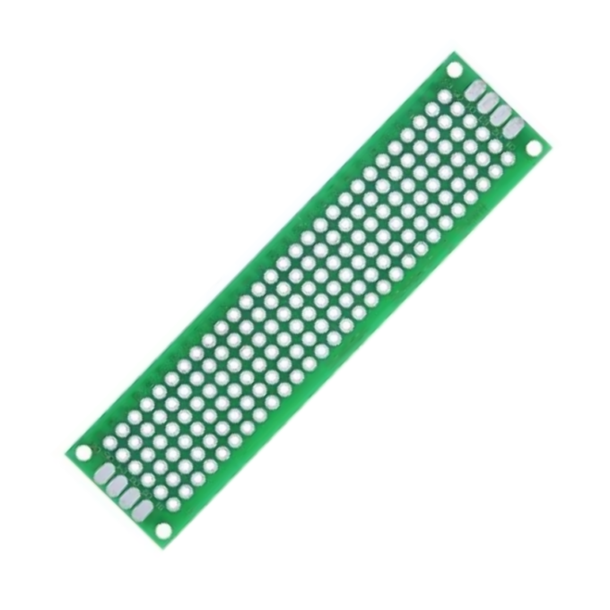 Placa de Circuito Impresso Ilhada de Fibra de Vidro - 2x8 cm