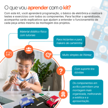 KIT DE 2 PROJETOS SEM ARDUINO (CANCELA E FAROL)