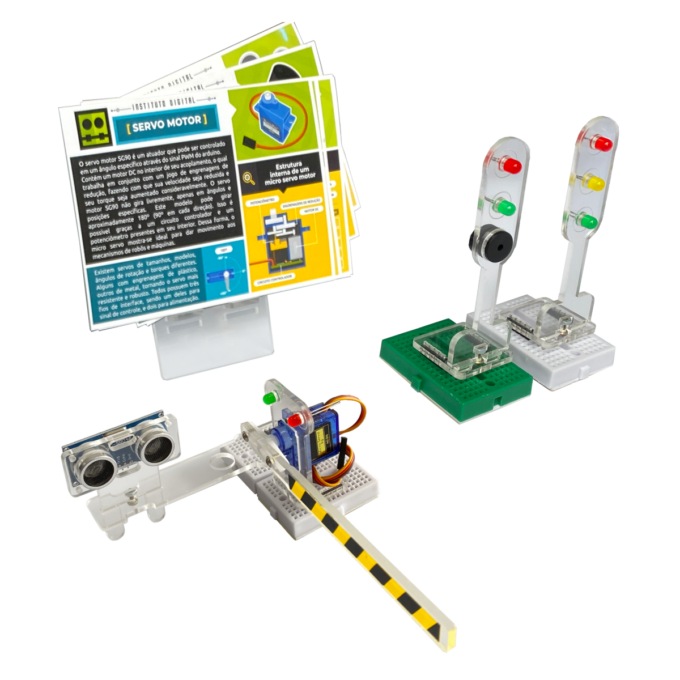 KIT DE 2 PROJETOS SEM ARDUINO (CANCELA E FAROL)